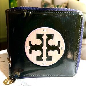 Tory Burch Black and Gray Wallet